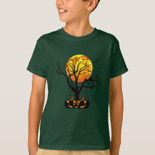 Camiseta Vintagem de Halloween, design assombrada e assusta