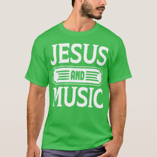 Camiseta Vintagem de Jesus e Música