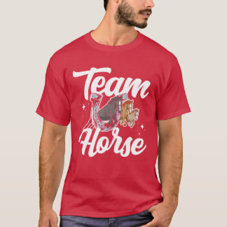 Camiseta Vintagem de Pista Equestre de Cavalo de Equipe