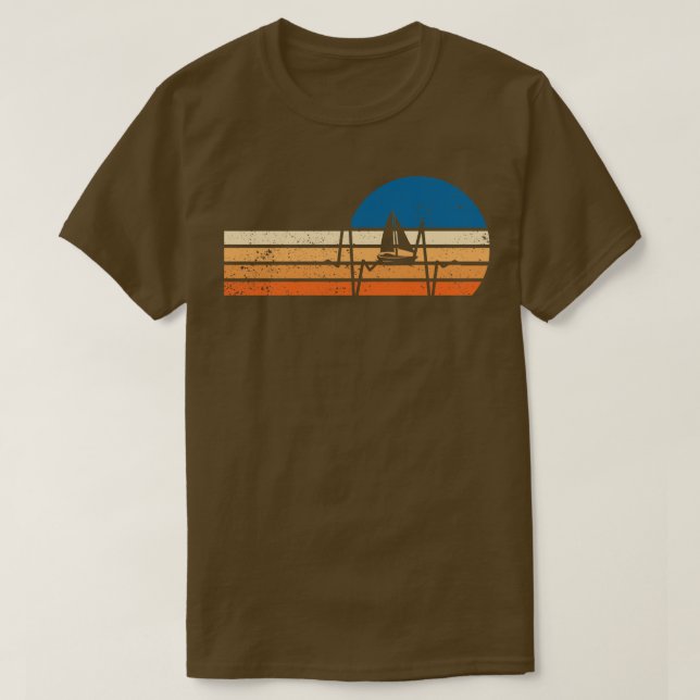 Camiseta Vintagem de Retro à Vela (Frente do Design)
