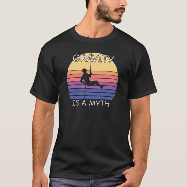 Camiseta Vintagem de Retro Escalada de Rock (Frente)
