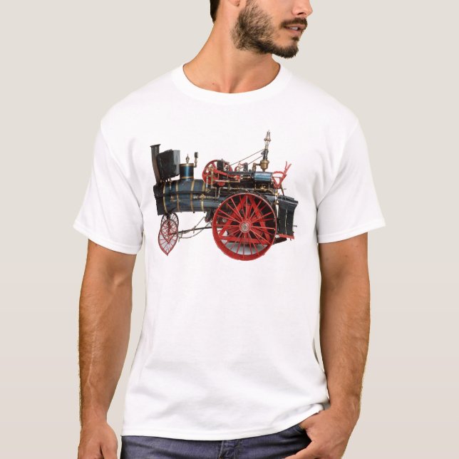 CAMISETA VINTAGEM DE VAPOR LOCOMOTIVO (Frente)