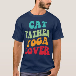 Camiseta Vintagem do Cat Padre Yoga Lover Iii