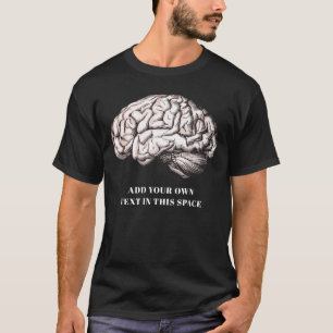 Camiseta Vintagem do cérebro humano, engraando, adicione se