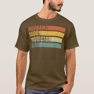 Camiseta Vintagem do Dia de os pais Herói do Protetor do Pa