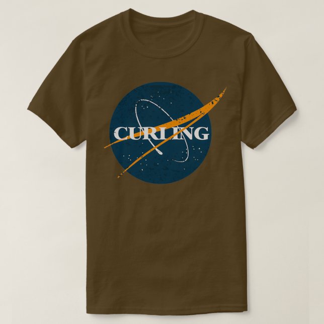 Camiseta Vintagem do Espaço de Curvagem (Frente do Design)