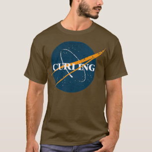 Camiseta Vintagem do Espaço de Curvagem