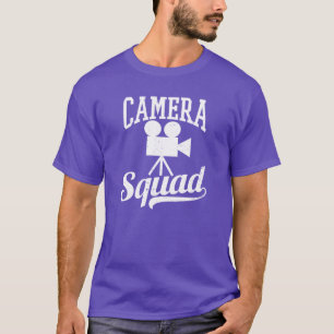 Camiseta Vintagem do Esquadrão de Câmeras