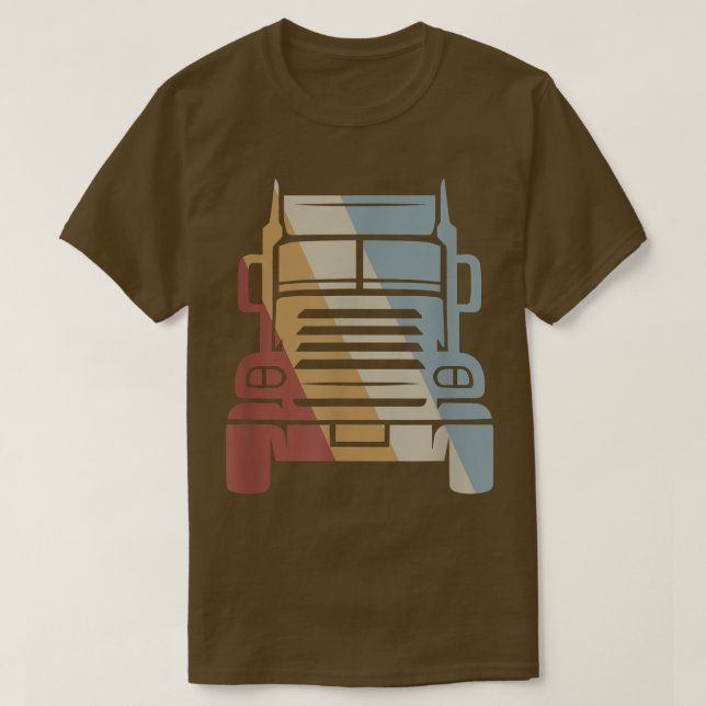 Camiseta Vintagem do estilo de retro de caminhão (Frente do Design)