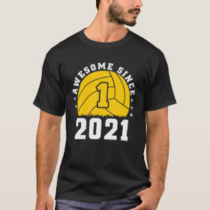 Camiseta Vintagem Do Jogador De Voleibol De primeiro aniver