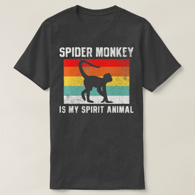 Camiseta Vintagem do Macaco-Aranha (Frente do Design)
