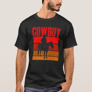 Camiseta Vintagem do País Ancoradouro de Rodeio de Cowboy