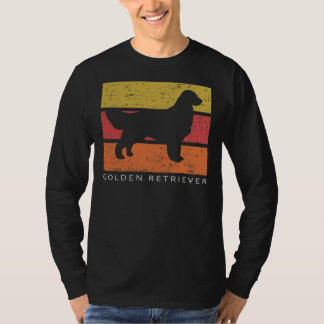 Camiseta Vintagem do Retrólogo do Retriever do ouro com Dis