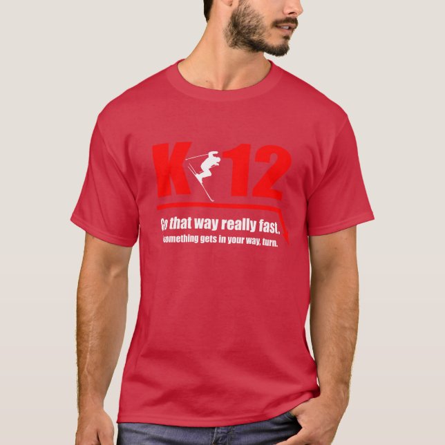 Camiseta Vintagem escura do K12 (Frente)
