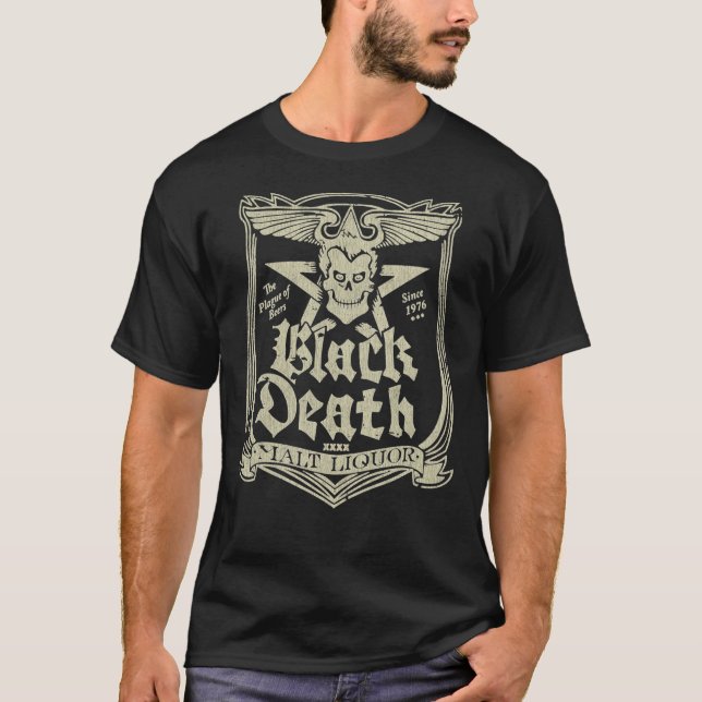 Camiseta Vintagem Essencial De Ferro Morto Negro (Frente)