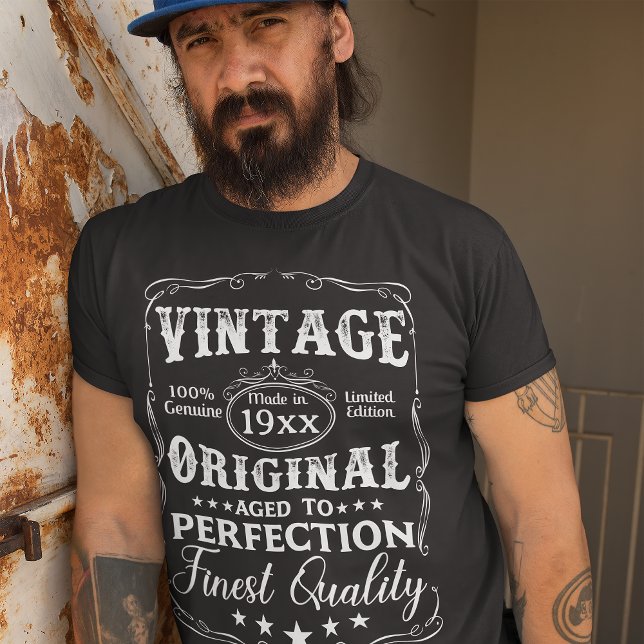 Camiseta Vintagem Personalizada De Aniversário Com Idade Su (Criador carregado)