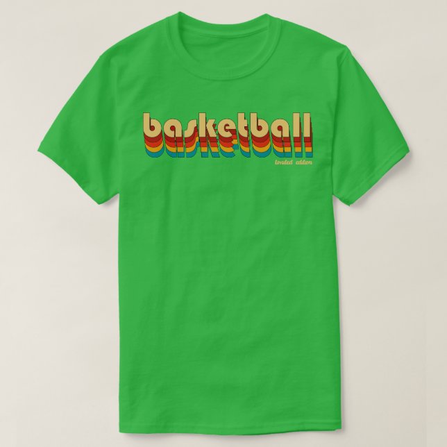 Camiseta Vintagem retrô de basquete (Frente do Design)