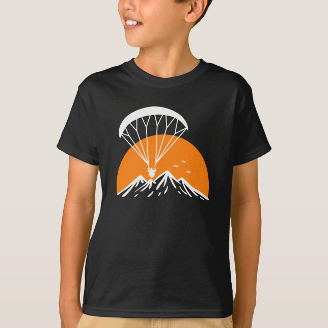 Camiseta Vintagem retrô de paramotorização (Frente)