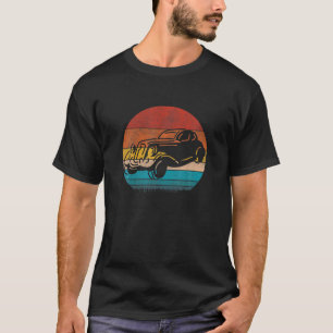 Camiseta Vintagem Retroativa do Gráfico Clássico de Carro