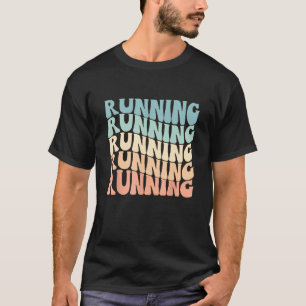 Camiseta Vintagem Retroativa Do Groovy Executando Para O Ru