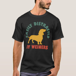 Camiseta Vintagem Retroativa Facilmente Distraída Por Weine