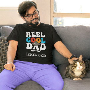 Camiseta Vintagem retrorativa do Pai Legal da Reel Engraç
