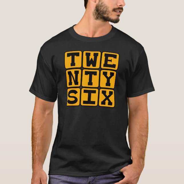 Camiseta Vinte Seis, Número 26 (Frente)
