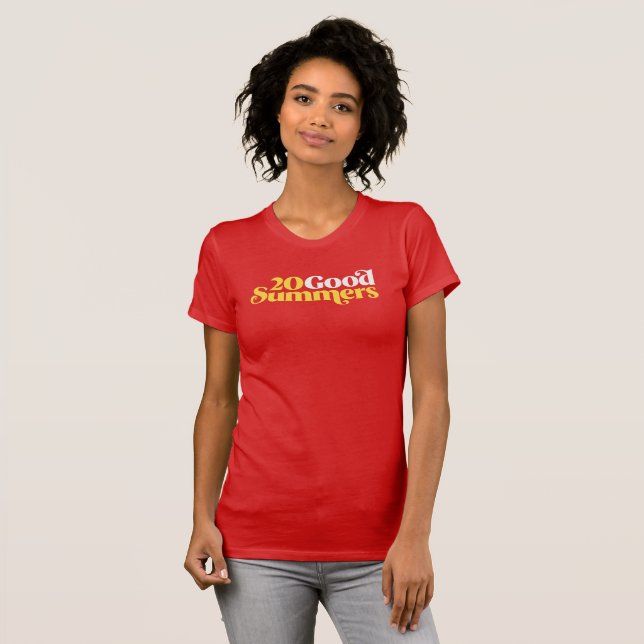 Camiseta Vinte Verões Incríveis: Vermelho (Frente Completa)