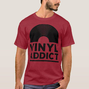Camiseta Vinyl Addict Tee Retro Old School Music DJ