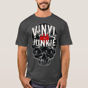 Camiseta Vinyl Junkie Record Collector Retro Vintage Gothic
