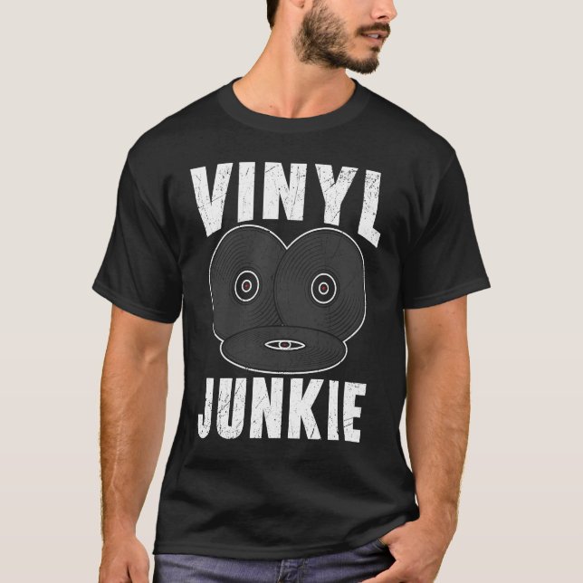 Camiseta Vinyl Junkie Vinyl Record Music 1 (Frente)