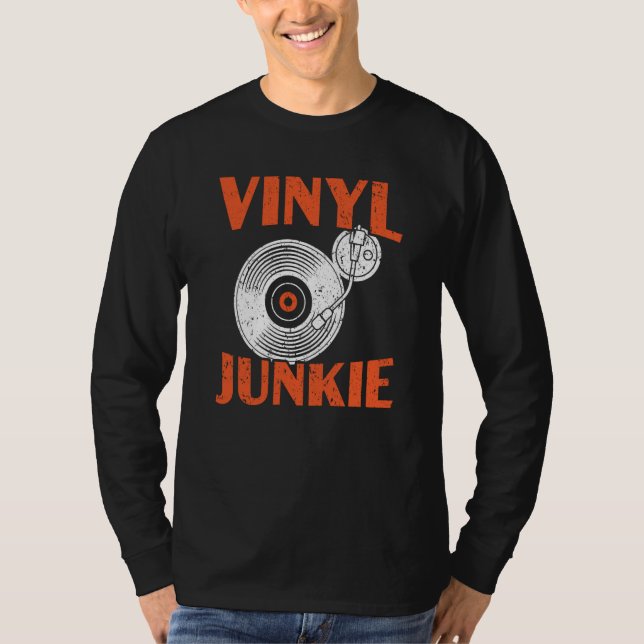 Camiseta Vinyl Junkie Vinyl Record Player Music  1 (Frente)