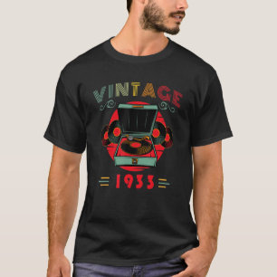 Camiseta Vinyl Lover Birthday for Music Lover e DJ 1933