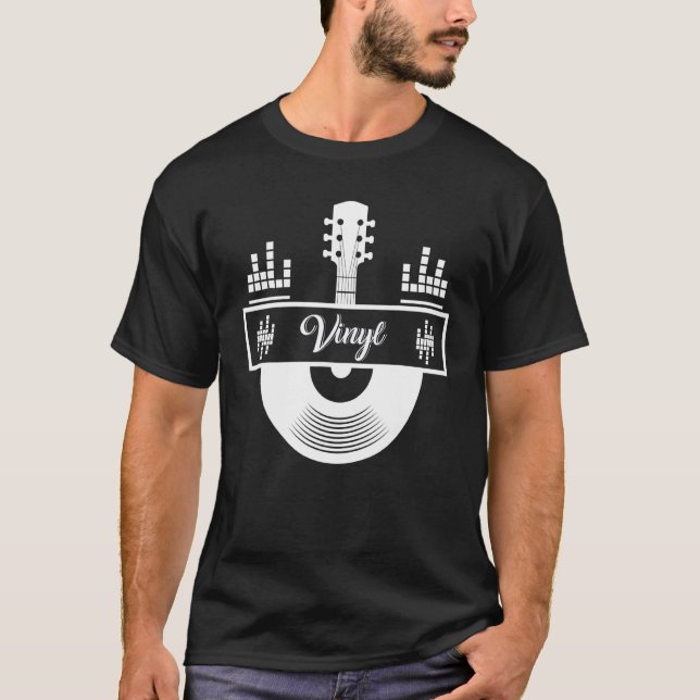 Camiseta Vinyl Record Guitar Music (Frente)