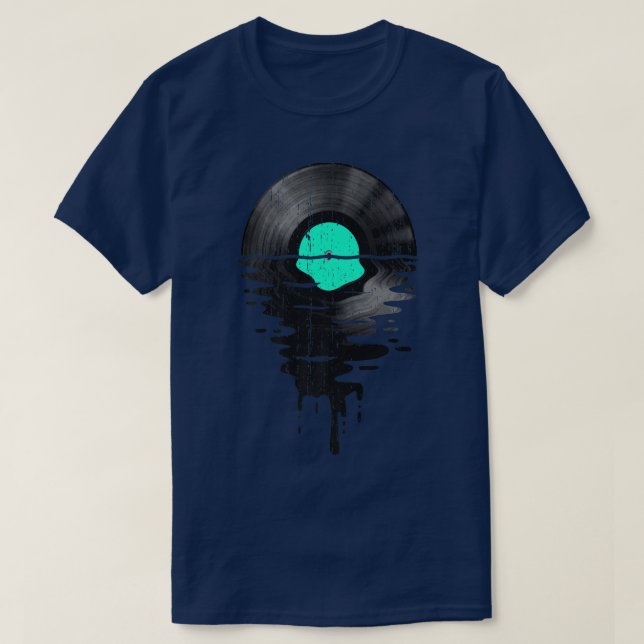 Camiseta Vinyl Record Music LP Classic 80s Sunset  (Frente do Design)