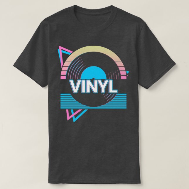 Camiseta Vinyl Record Retro Music Retro Gift (Frente do Design)
