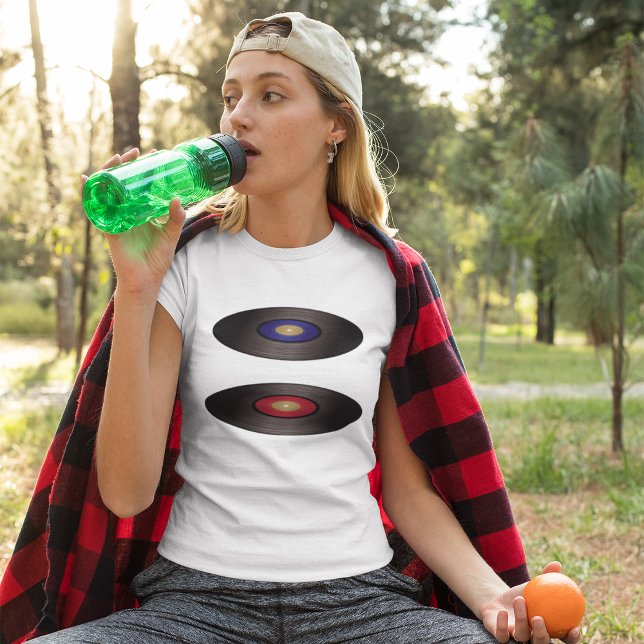 Camiseta Vinyl Records Womens T-Shirt (Criador carregado)