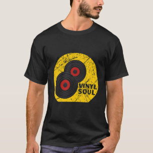 Camiseta Vinyl Soul Musico da Antiga Escola Música DJ Turnt