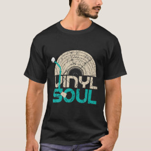Camiseta Vinyl Soul Musico da Antiga Escola Música DJ Turnt