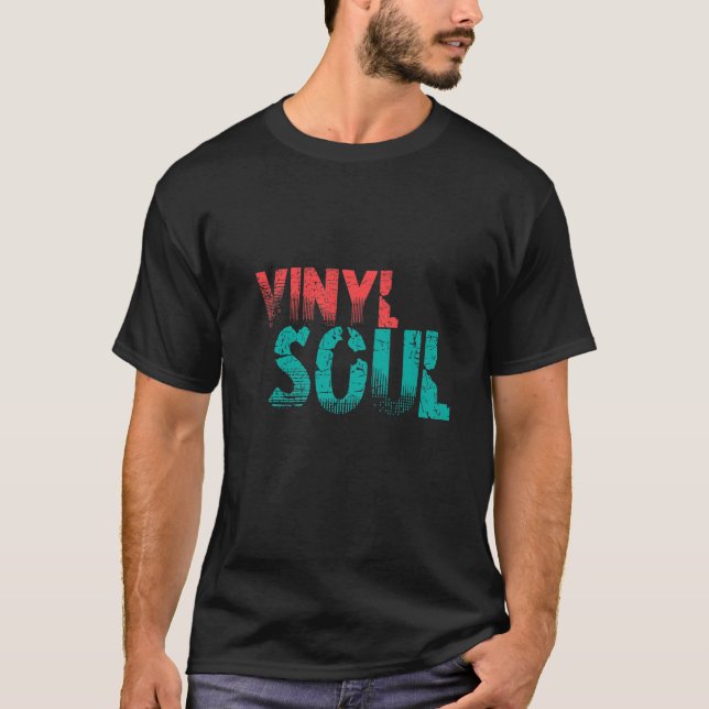 Camiseta Vinyl Soul Musico da Antiga Escola Música DJ Turnt (Frente)