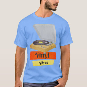 Camiseta Vinyl Vibes Records Turntable Music Lover Retro