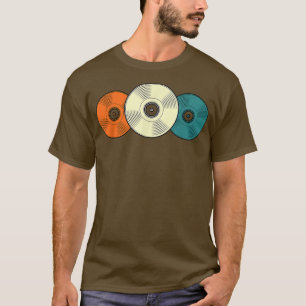 Camiseta Vinyls De Disco De Música Analógico Da Retro Vinta