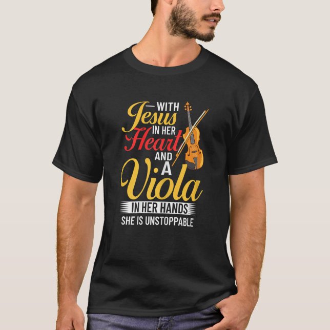 Camiseta Viola Instrument Music Notes Player Lesson Beginne (Frente)