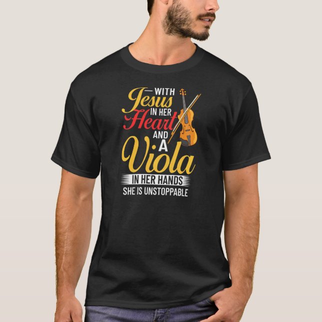 Camiseta Viola Instrument Music Notes Player Lesson Beginne (Frente)