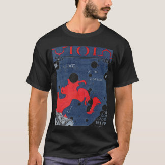 Camiseta Viola no poster do vinhedo (preto)