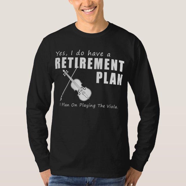 Camiseta Viola-nt Retirement Melodies: Engraçado Design de  (Frente)