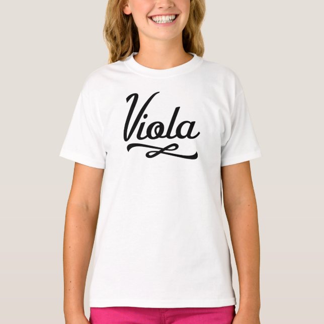 Camiseta Viola Retro Text - Banda de Música (Frente)