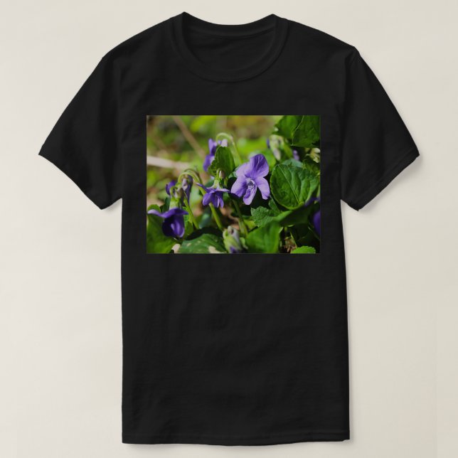 Camiseta Viola sororia o violeta da madeira (Frente do Design)