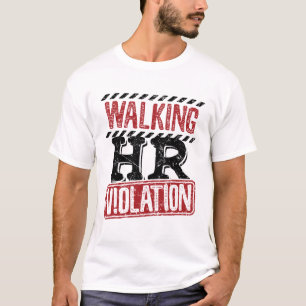 Camiseta Violação de RH Andando Pesadelos de Recursos Human