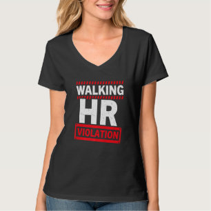 Camiseta Violação de RH Andando Violação de Recursos Humano
